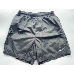 Men's Black and White Nike Swim Trunks Size Large